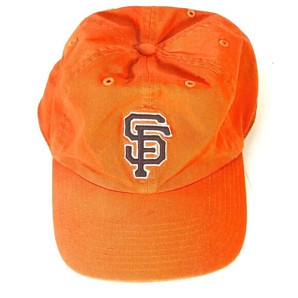 Vintage MLB San Francisco Giants Baseball Adjustable Orange Black Hat Cap - Picture 1 of 6